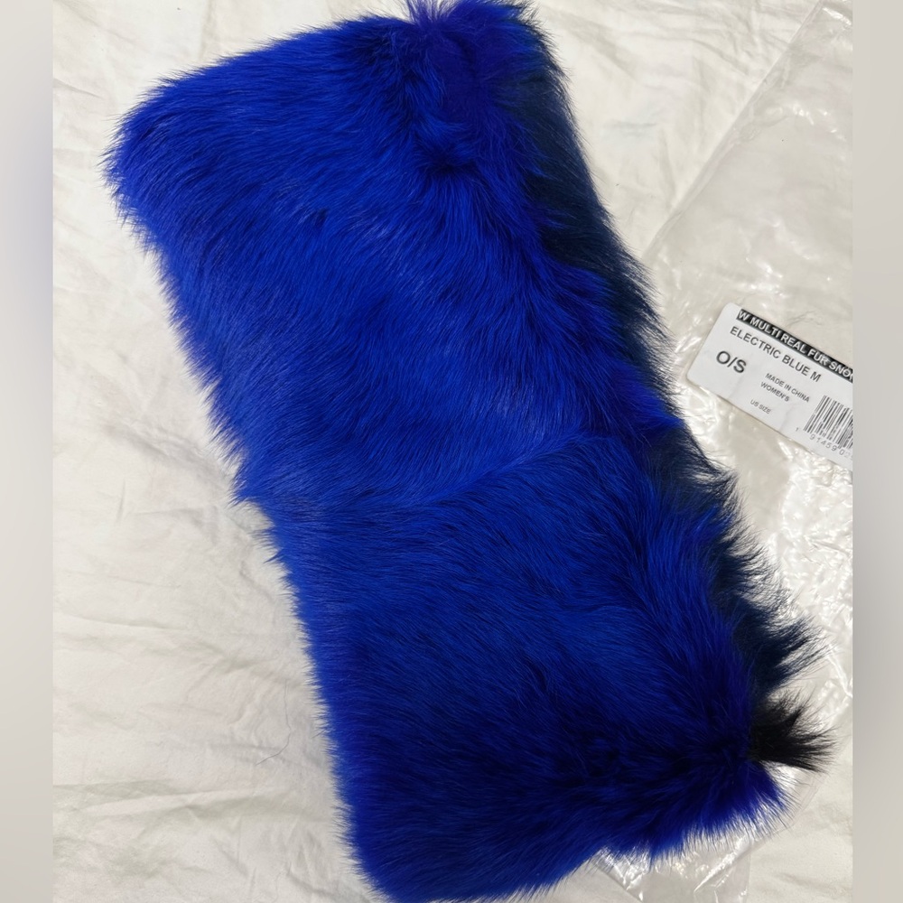 New UGG Multi Sheepskin Snood in Electric Blue